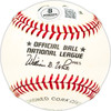 Jim Fanning Autographed Official NL Baseball Cubs, Expos Beckett BAS QR #BM25829