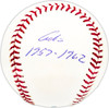 Bob Anderson Autographed Official MLB Baseball Chicago Cubs "Cubs 1957-62" Beckett BAS QR #BM25148