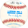 Mickey Rutner Autographed Official AL Baseball Philadelphia A's Beckett BAS QR #BM25309