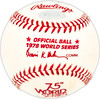 Reggie Jackson Autographed Official 1978 World Series Logo MLB Baseball New York Yankees "Mr. October" Beckett BAS QR #BM25596
