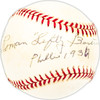 Roman Lefty Bertrand Autographed Official NL Baseball Philadelphia Phillies "Phillies 1936 " Beckett BAS QR #BM25316