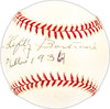 Roman Lefty Bertrand Autographed Official NL Baseball Philadelphia Phillies "Phillies 1936 " Beckett BAS QR #BM25316