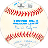 Earl Wilson Autographed Official AL Baseball Boston Red Sox "6-26-62" No Hitter Beckett BAS QR #BM25371