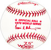 Yogi Berra Autographed Official 1978 World Series Logo MLB Baseball New York Yankees Beckett BAS QR #BM25603