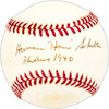 Herman "Ham" Schulte Autographed Official NL Baseball Philadelphia Phillies "Phillies 1940" Beckett BAS QR #BM25739