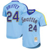 **PRE-ORDER** Seattle Mariners Powder Blue Mitchell & Ness Jersey (Size XL) Autographed By Ken Griffey Jr.