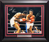 Sugar Ray Leonard & Thomas "Hitman" Hearns Autographed Framed 16x20 Photo Beckett BAS Stock #223767