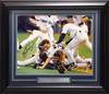 Ken Griffey Jr. Autographed Framed 16x20 Photo Seattle Mariners 1995 Dogpile Beckett BAS QR Stock #224856