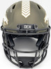 Russell Wilson Autographed Denver Broncos Camo Green Salute to Service Full Size Authentic Speed Helmet Fanatics Holo Stock #227929