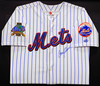 New York Mets Tom Seaver Autographed Framed White Pinstripes Authentic Rawlings 40th Anniversary Patch Jersey Beckett BAS #AC41241