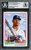 Julio Rodriguez Autographed 2022 Topps Archives 78 Design Variations Rookie Card #115 Seattle Mariners Beckett BAS Stock #228017