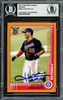 Juan Soto Autographed 2021 Topps Big League Orange Card #290 New York Yankees Beckett BAS #16704329
