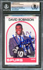 David Robinson Autographed 1989-90 Hoops Rookie Card #138 San Antonio Spurs Beckett BAS #14583668