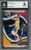 Stephen Curry Autographed 2020-21 Select Prizm Red White Orange Flash Card #204 Golden State Warriors Beckett BAS #16714004