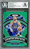 Stephen Curry Autographed 2022-23 Panini Prizm Green Dominance Card #23 Golden State Warriors Beckett BAS #16708136