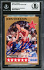 John Stockton Autographed 1990-91 Hoops Card #25 Utah Jazz Beckett BAS #16705014