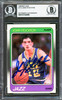 John Stockton Autographed 1988-89 Fleer Rookie Card #115 Utah Jazz Beckett BAS #16704996