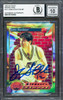 John Stockton Autographed 1993-94 Topps Finest Refractor Card #117 Utah Jazz Auto Grade Gem Mint 10 Beckett BAS #16703540