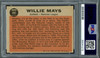 Willie Mays Autographed 1962 Topps Card #395 San Francisco Giants Vintage 1960's Signature PSA/DNA #89041272
