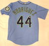 Seattle Mariners Julio Rodriguez Autographed Spring Training Blue Nike Jersey Size M Beckett BAS QR #WX99041