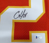 Kansas City Chiefs Clyde Edwards-Helaire Autographed Red Jersey Beckett BAS QR #WH31045