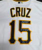 Pittsburgh Pirates Oneil Cruz Autographed White Nike Jersey Size XL "MLB Debut 10-2-21" Beckett BAS QR #BH038512