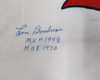 Cleveland Indians Lou Boudreau Autographed Cream Authentic Mitchell & Ness Jersey "MVP 1948, HOF 1970" JSA #XX71924