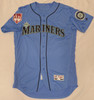 Seattle Mariners Evan White Autographed 2019 Spring Training Used Blue Jersey JSA #GG84843