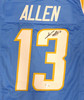 Los Angeles Chargers Keenan Allen Autographed Blue Jersey Beckett BAS QR #W778509