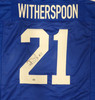 Seattle Seahawks Devon Witherspoon Autographed Blue Jersey MCS Holo #89505