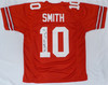 Ohio State Buckeyes Troy Smith Autographed Red Jersey "HT 06" Beckett BAS QR #WZ80695