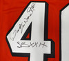 San Francisco 49ers William Floyd Autographed Red Jersey "Bar None & SB XXIX" Beckett BAS QR #BK86274
