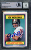 Joe Montana Autographed 1983 Topps Card #4 San Francisco 49ers Auto Grade Gem Mint 10 Beckett BAS Stock #228988