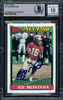 Joe Montana Autographed 1991 Topps Card #73 San Francisco 49ers Auto Grade Gem Mint 10 Beckett BAS Stock #228998