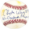Clyde Wright Autographed Official AL Baseball California Angels "AL Comeback Player of Year 1970" Beckett BAS QR #BM25950