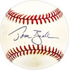 Tom Brookens Autographed Official AL Baseball Detroit Tigers Beckett BAS QR #BM17796