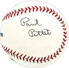 Paul Pettit Autographed Official MLB Baseball Pittsburgh Pirates Beckett BAS QR #BM25985
