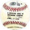 Denny Doyle Autographed Official NL Baseball Boston Red Sox, Philadelphia Phillies Beckett BAS QR #BM17799