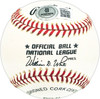 Fred Sington Autographed Official NL Baseball Brooklyn Dodgers Beckett BAS QR #BM25917
