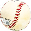 Nellie Mathews Autographed Official NL Baseball Cubs, KC A's Beckett BAS QR #BM25974