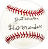 Hal Manders Autographed Official MLB Baseball Detroit Tigers, Chicago Cubs "Best Wishes" Beckett BAS QR #BM17819