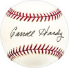 Carroll Hardy Autographed Official AL Baseball Boston Red Sox, Cleveland Indians Beckett BAS QR #BM25941