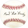 Paul "Red" Busby Autographed Official NL Baseball Philadelphia Phillies Beckett BAS QR #BM25994