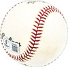 Paul "Red" Busby Autographed Official NL Baseball Philadelphia Phillies Beckett BAS QR #BM25994