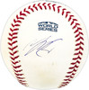 Mookie Betts Autographed Official 2018 World Series Logo MLB Baseball Boston Red Sox Beckett BAS QR #BJ56055