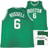Boston Celtics Bill Russell Autographed Green Jersey Beckett BAS Stock #229028