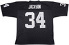 Oakland Raiders Bo Jackson Autographed Black Authentic Mitchell & Ness 1988 Throwback Jersey Size XXL Beckett BAS Witness Stock #230005