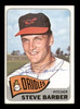 Steve Barber Autographed 1965 Topps Card #113 Baltimore Orioles SKU #231093