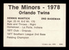 Dennis Mantick Autographed 1978 TCMA Rookie Card #230 Orlando Twins SKU #231818