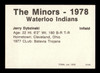 Jerry Dybzinski Autographed 1978 TCMA Rookie Card #149 Waterloo Indians SKU #231830